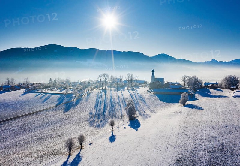 Village Gaissach in winter