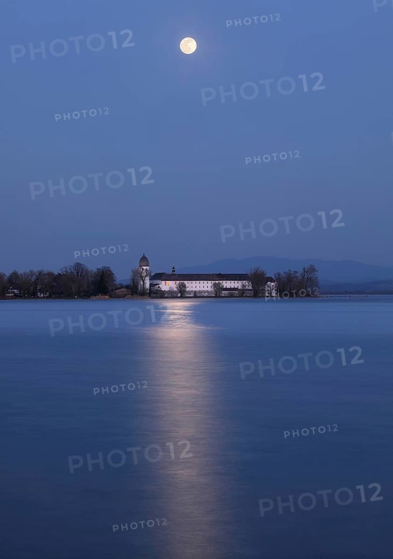 Full moon over Frauenwoerth Monastery