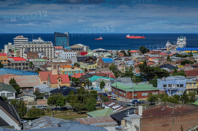 View over the city to the Magellan Strait