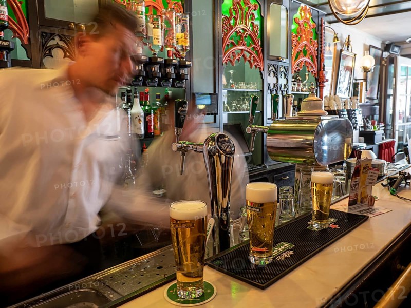 Dutch beer served in a bar