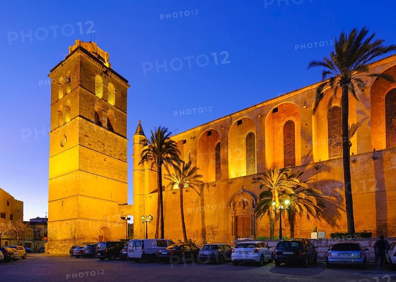 Parish church of Sant Joan at dusk