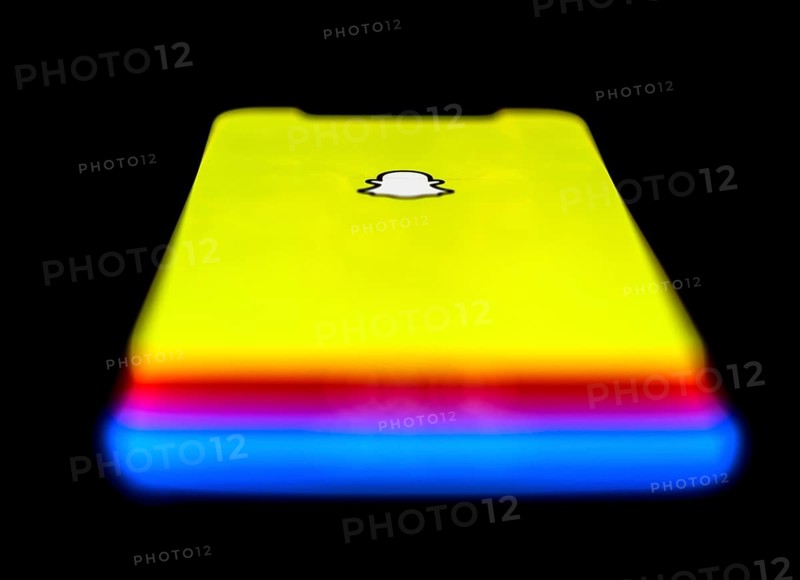 IPhone 11 with open Snapchat app