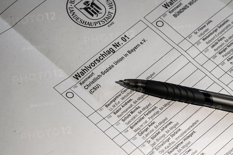 Pencil lies on ballot paper