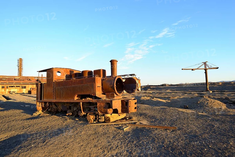 Rusty steam locomotive