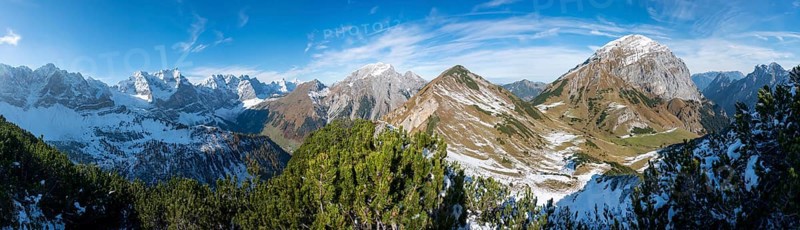 Snow-covered mountain peaks