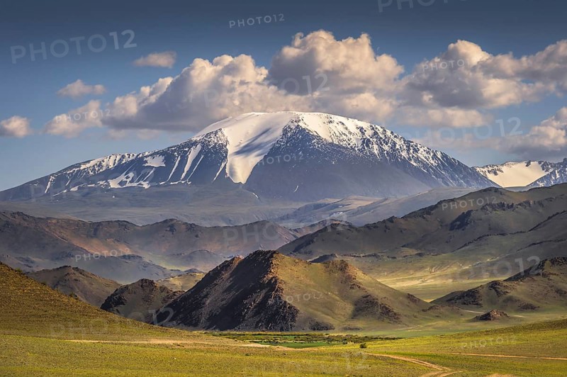 The snow-covered Tsengel Khairkhan