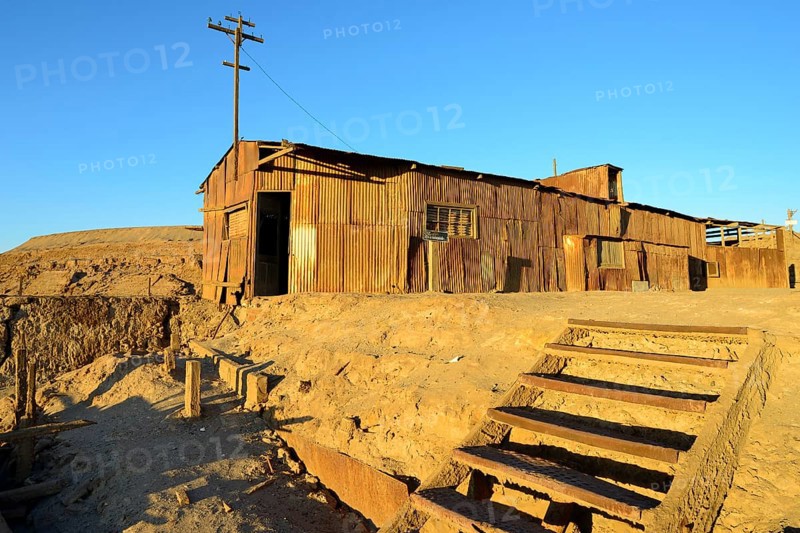 Old factory building made of corrugated iron