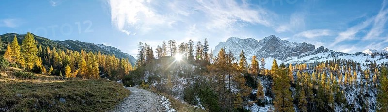 Snow-covered Lamsenspitze
