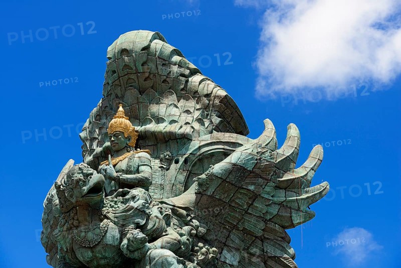 Vishnu rides on Garuda