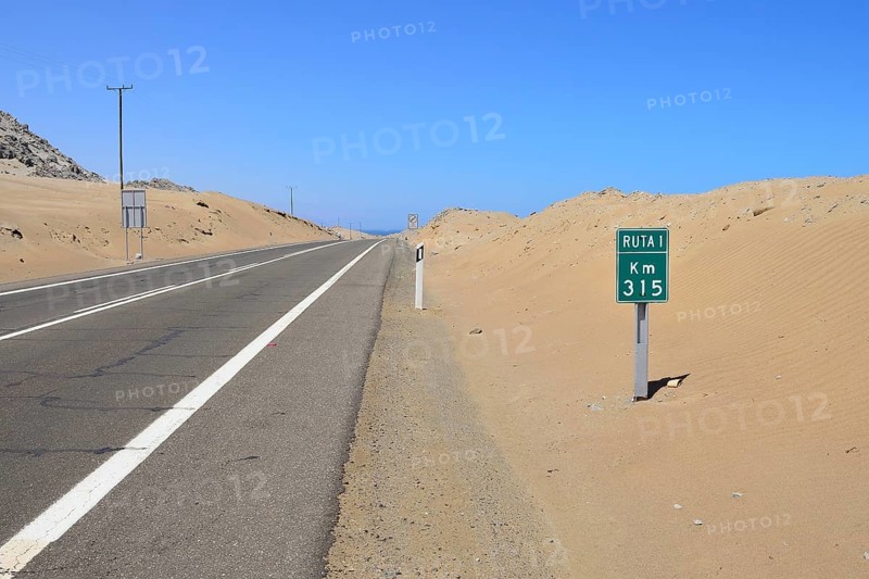 Sign with kilometre indication