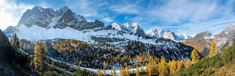 Snow-covered mountain peaks
