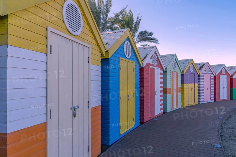 Colorful dressing rooms