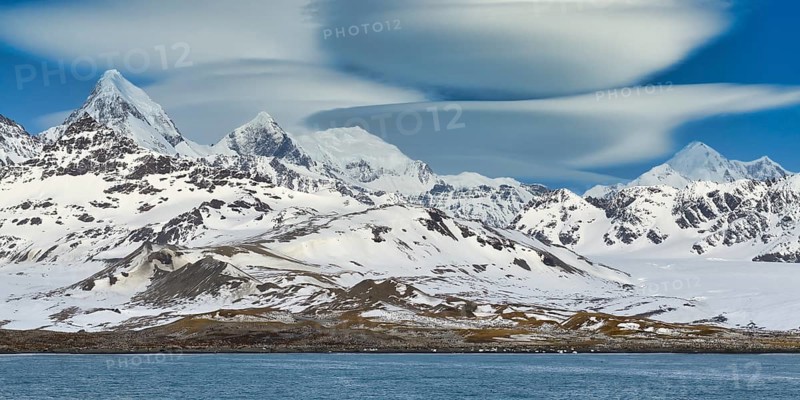 Snowy unspoilt mountain peaks