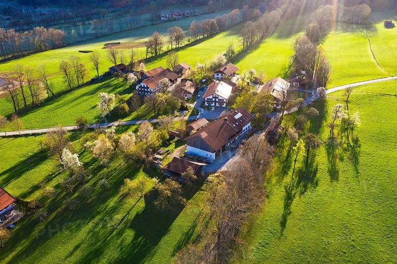 Settlement Oberreut near Gaissach