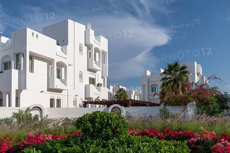 Luxurious white villas
