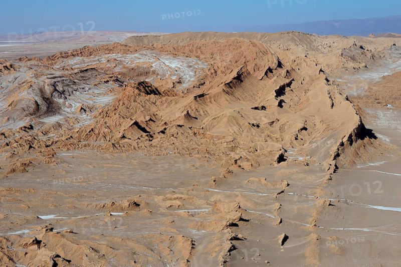 Weathered mountain landscape in Valle de la Luna
