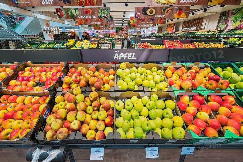 Department with fruit and vegetables