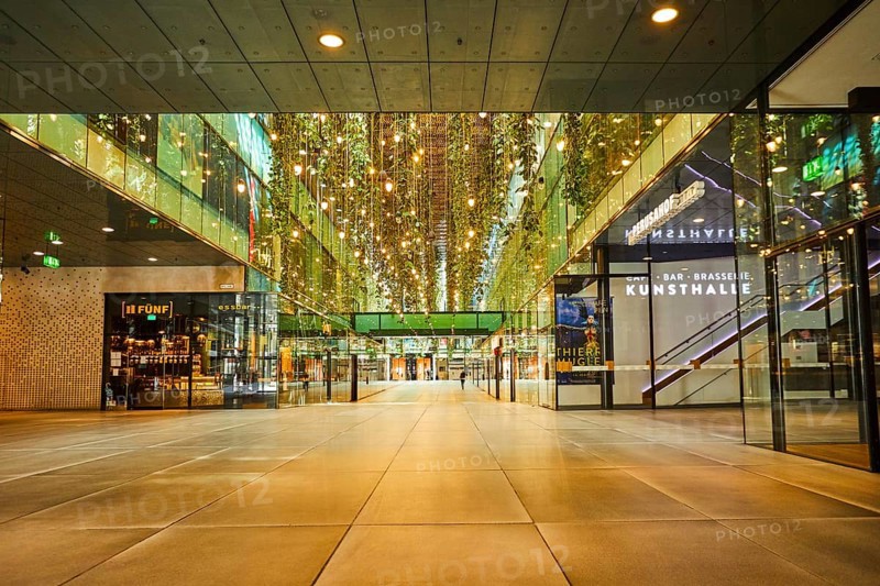 Shopping arcade at lunchtime