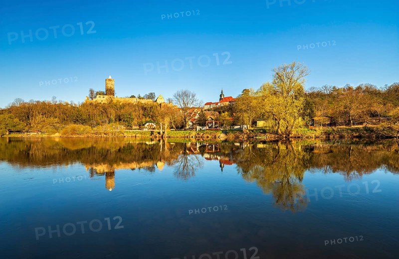 Schoenburg village and castle in the Saale valley