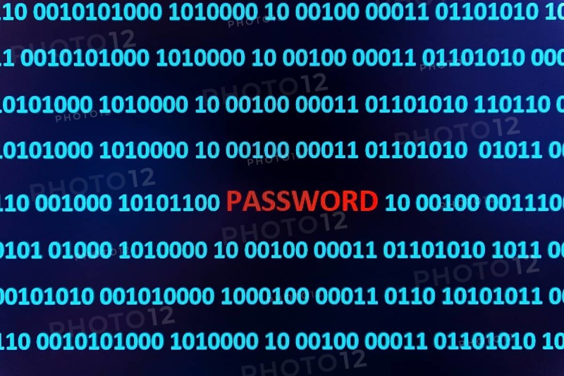 Binary code with the word Password, Password