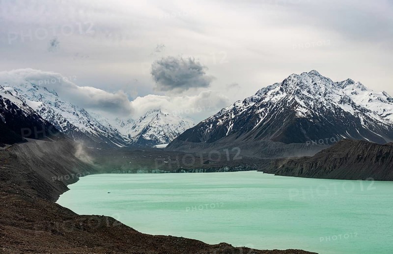 Tasman Glacier and Turquoise Glacial Lake, Mount Tasman