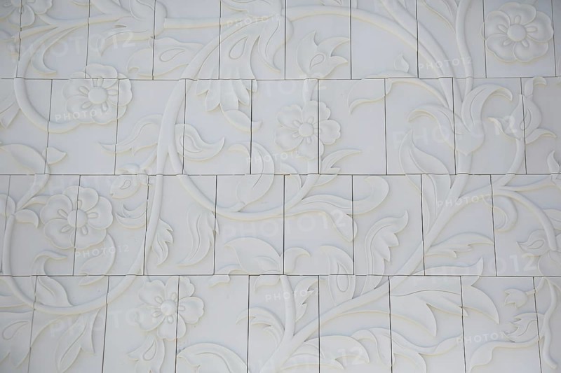 Floral floral design on a wall, Sheikh Zayid Mosque