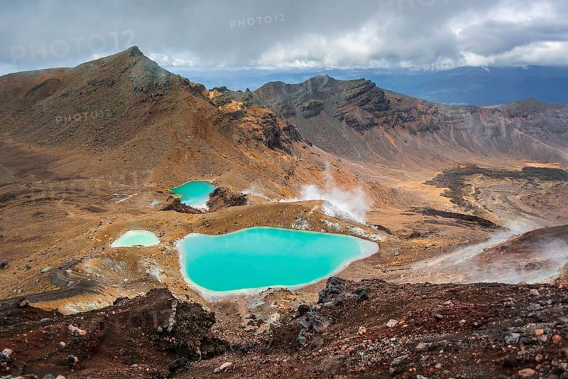 Turquoise Crater Lake, Blue Lake