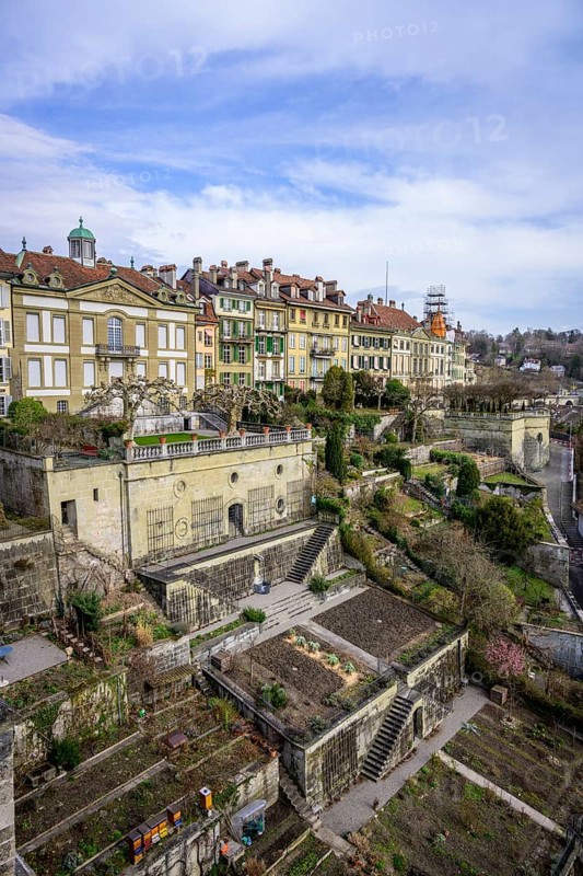View from the cathedral platform to the old town of Bern, Inner City