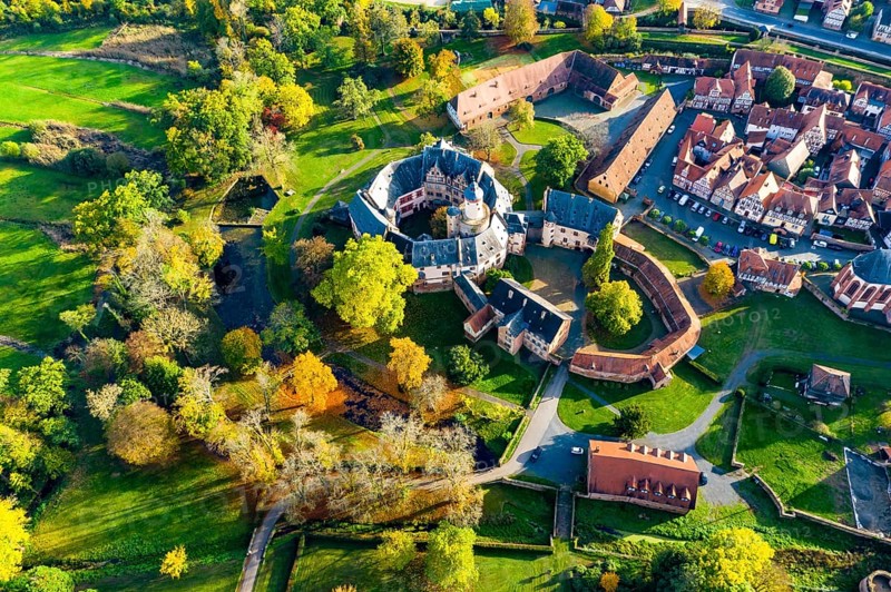 Aerial view, Buedingen Castle