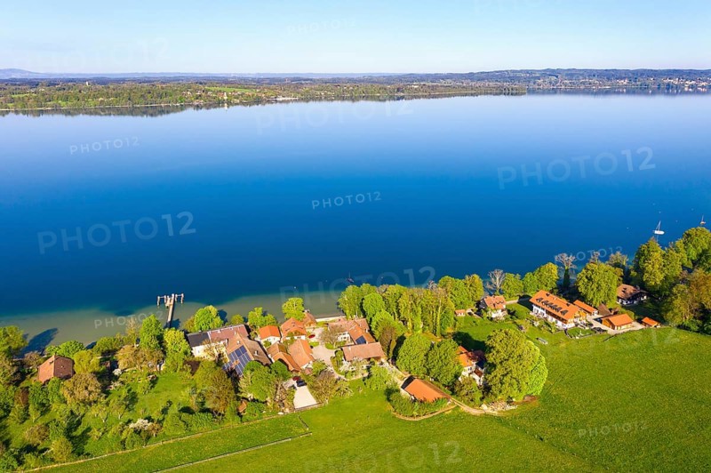 Village Ambach at the Starnberger See, near Muensing