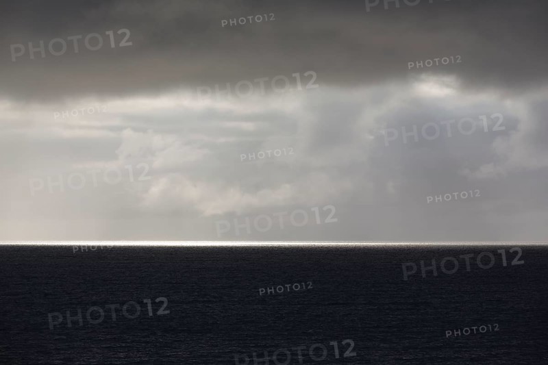 Sunrays on the sea, thunderstorm atmosphere