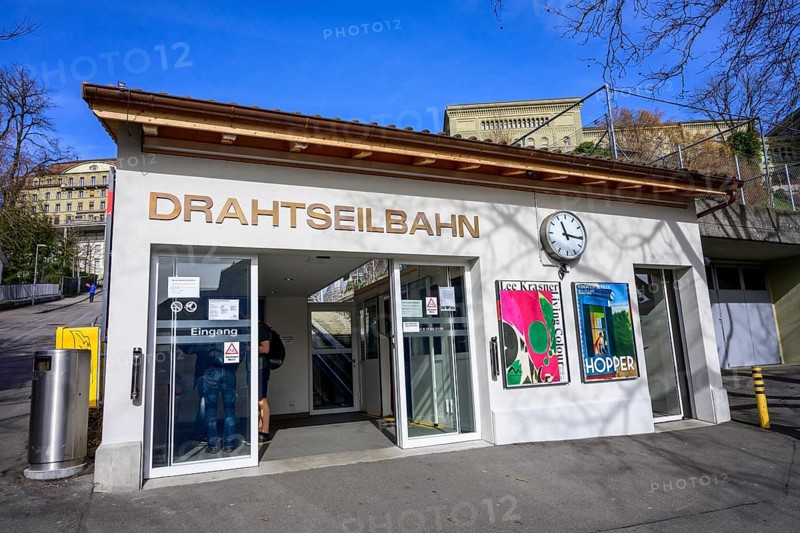 Station of the Bernese Marzili Railway, funicular railway