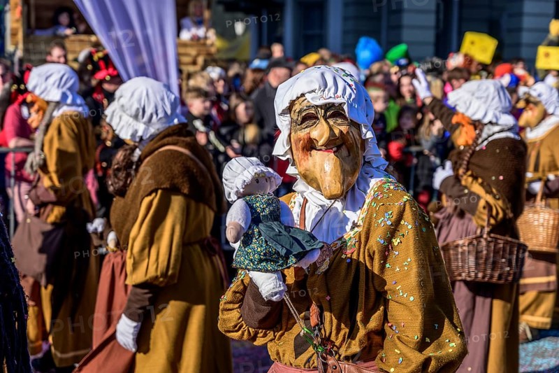 Masked old woman, witch