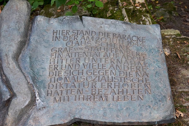 Commemorative plaque to the failed assassination attempt of July 20