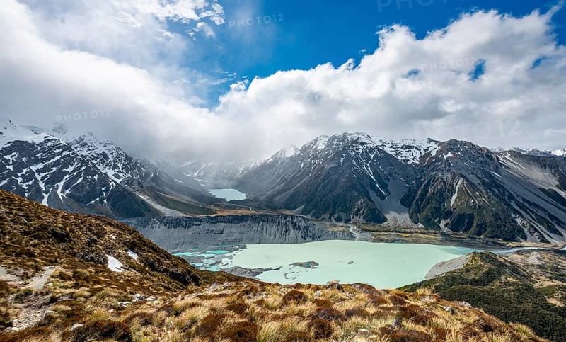 View of the Hooker Valley from the Sealy Tarns Track