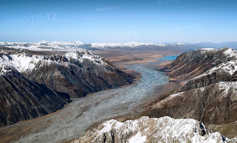 Valley with glacier river