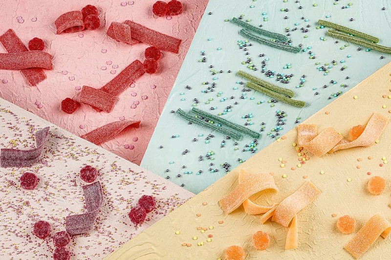 Colourful sweets