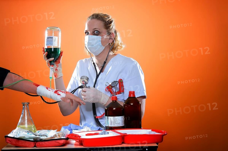 Exhausted nurse