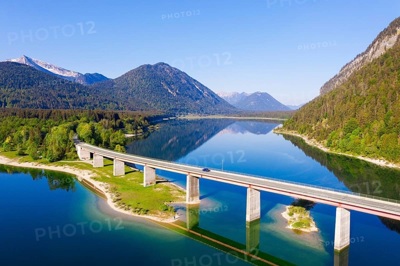 Panorama from the Sylvenstein lake