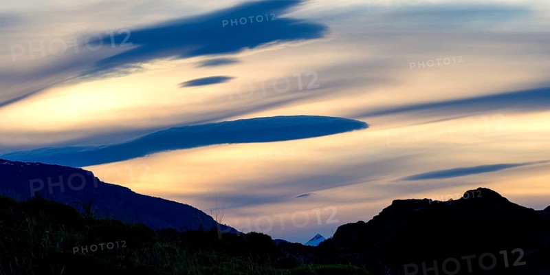 Cloud formation over the mountains