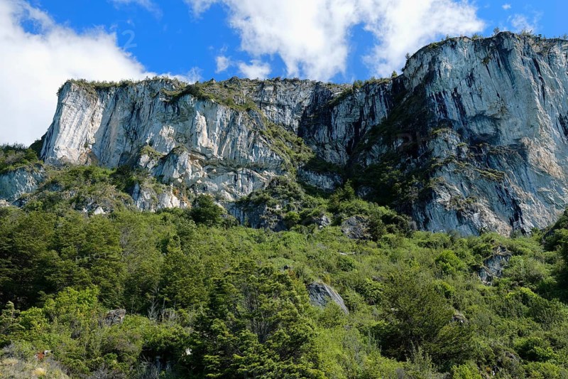 Cliffs around General Carrera Lake
