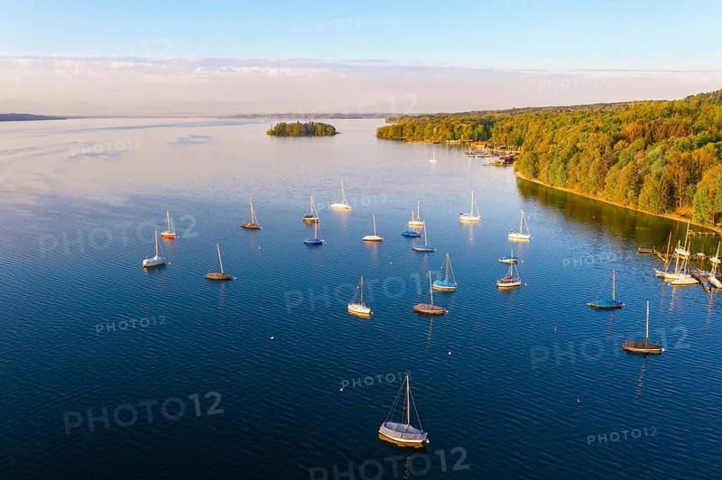 Sailboats at anchor