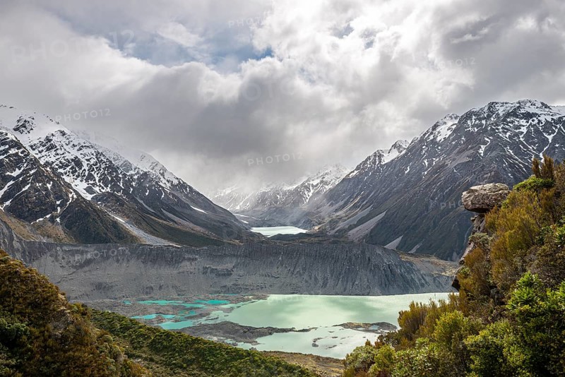 View on Hooker Valley from Sealy Tarns track
