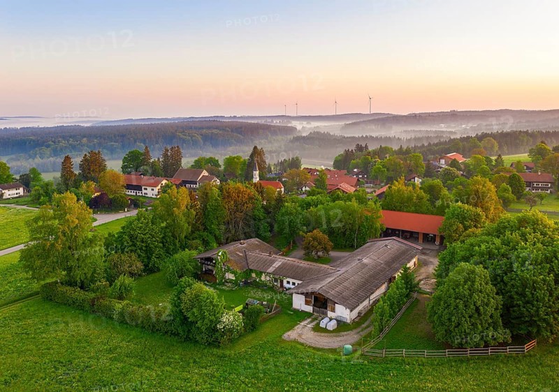 Village Walchstadt with church St. Bartholomaeus