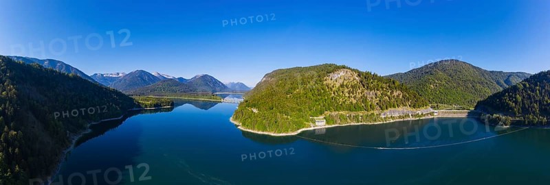 Panorama from the Sylvenstein Lake