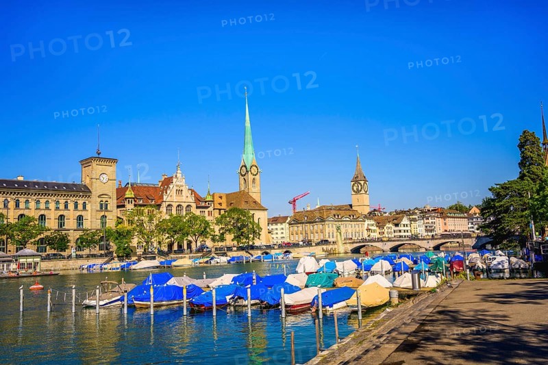 Boats on the river Limmat