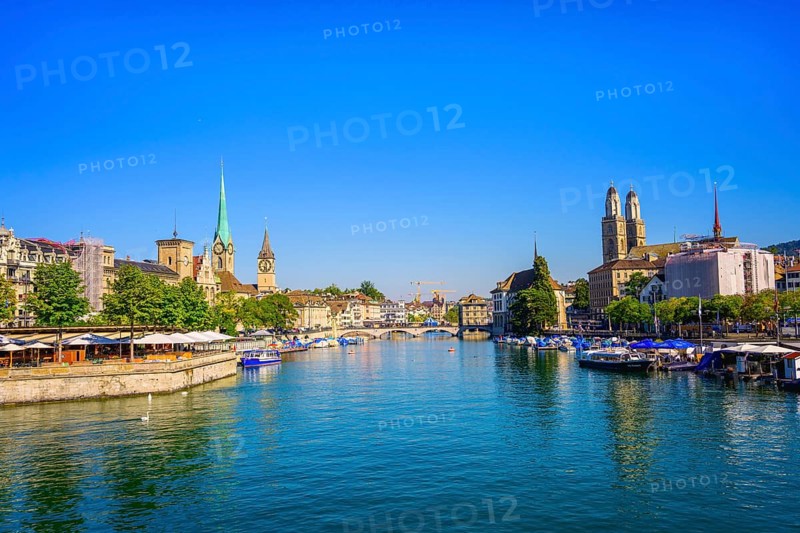 Boats on the river Limmat