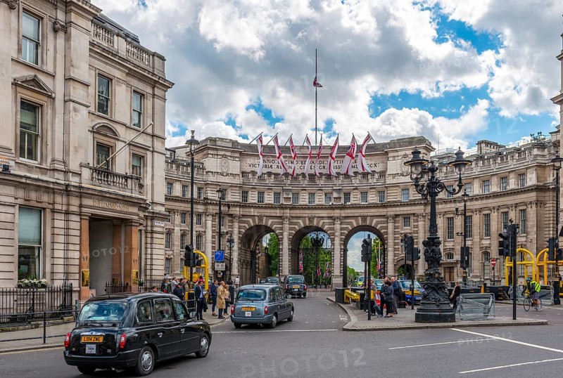Admiralty Arch with flags