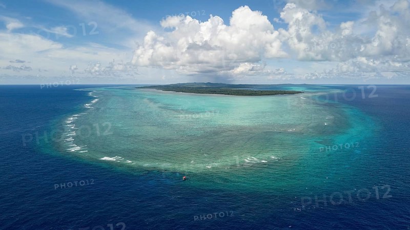 Yap Island with outer reef