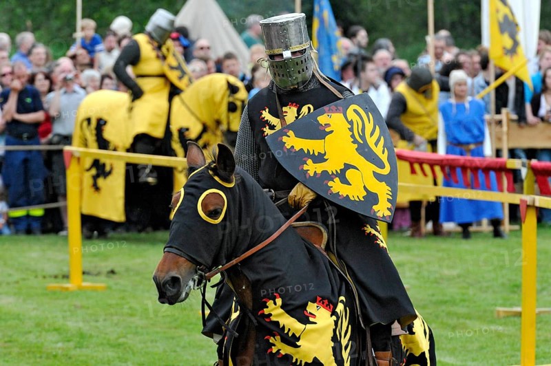 Knights on horseback